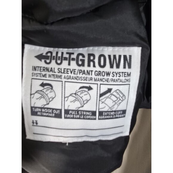 Columbia Hooded Winter Jacket Kids Small 8 Black Grey Full Zip Insulated - Picture 7 of 10